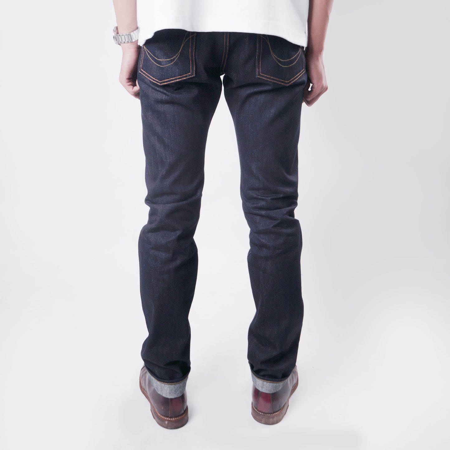 LYNX 15oz SANFORIZED SUPER DEEP INDIGO RED LINE SELVEDGE SLIM FIT CUT