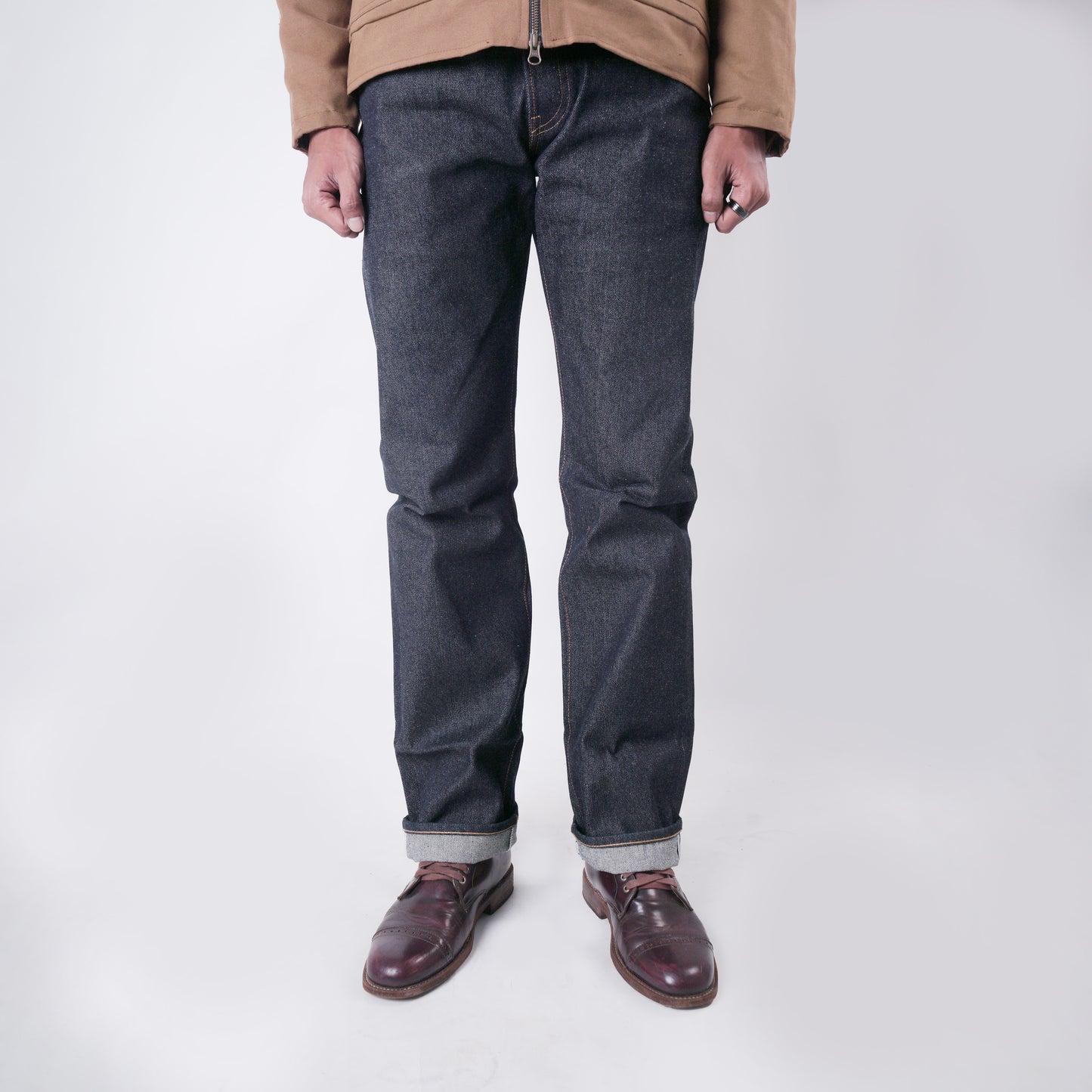 RAYI 17oz UNSANFORIZED BLUE LINE SELVEDGE SLIM STRAIGHT CUT