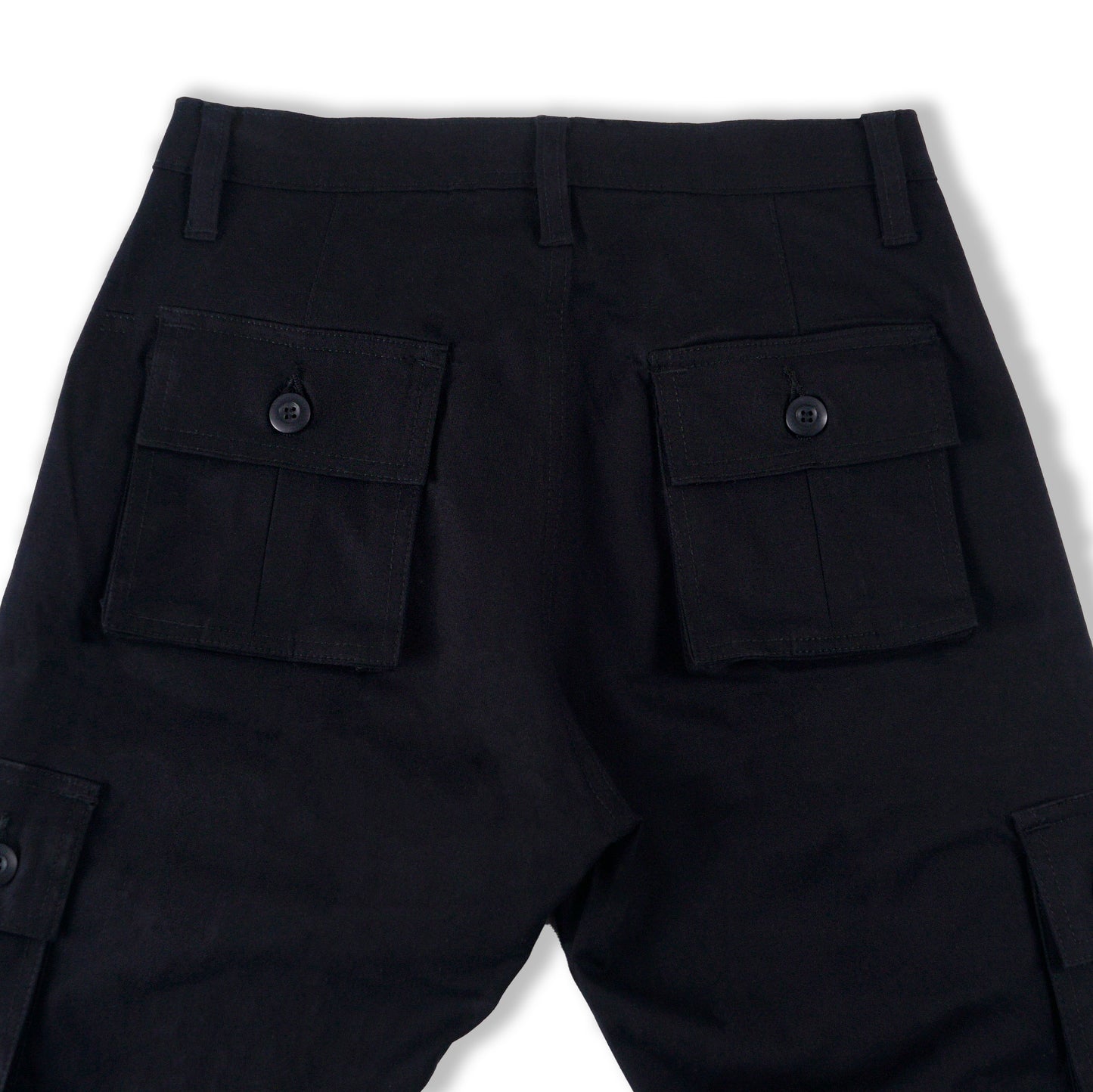 CARGO PANTS BLACK SLIM FIT CUT